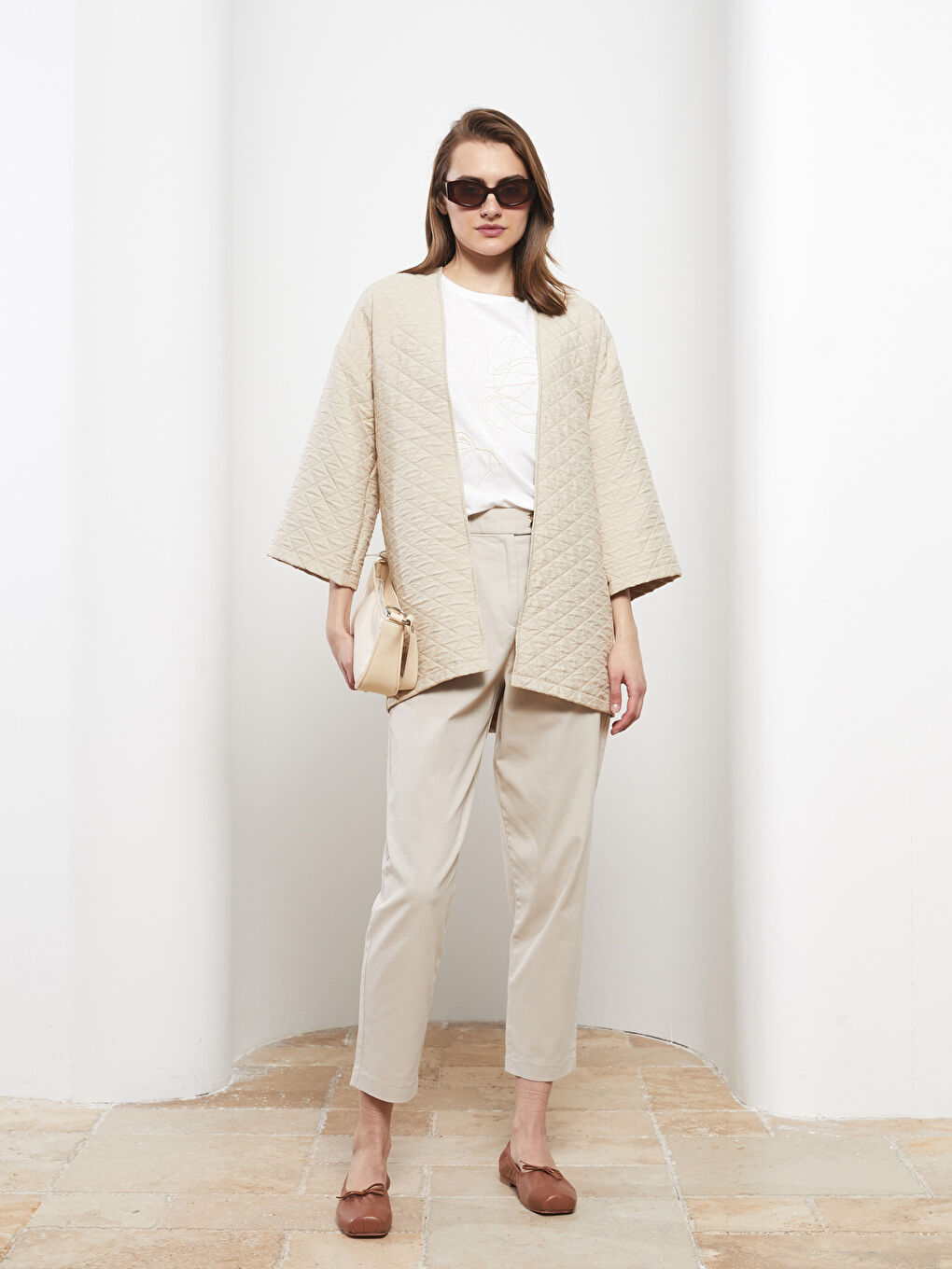BEŽ Kimono Žena -S2I402Z8-G8H