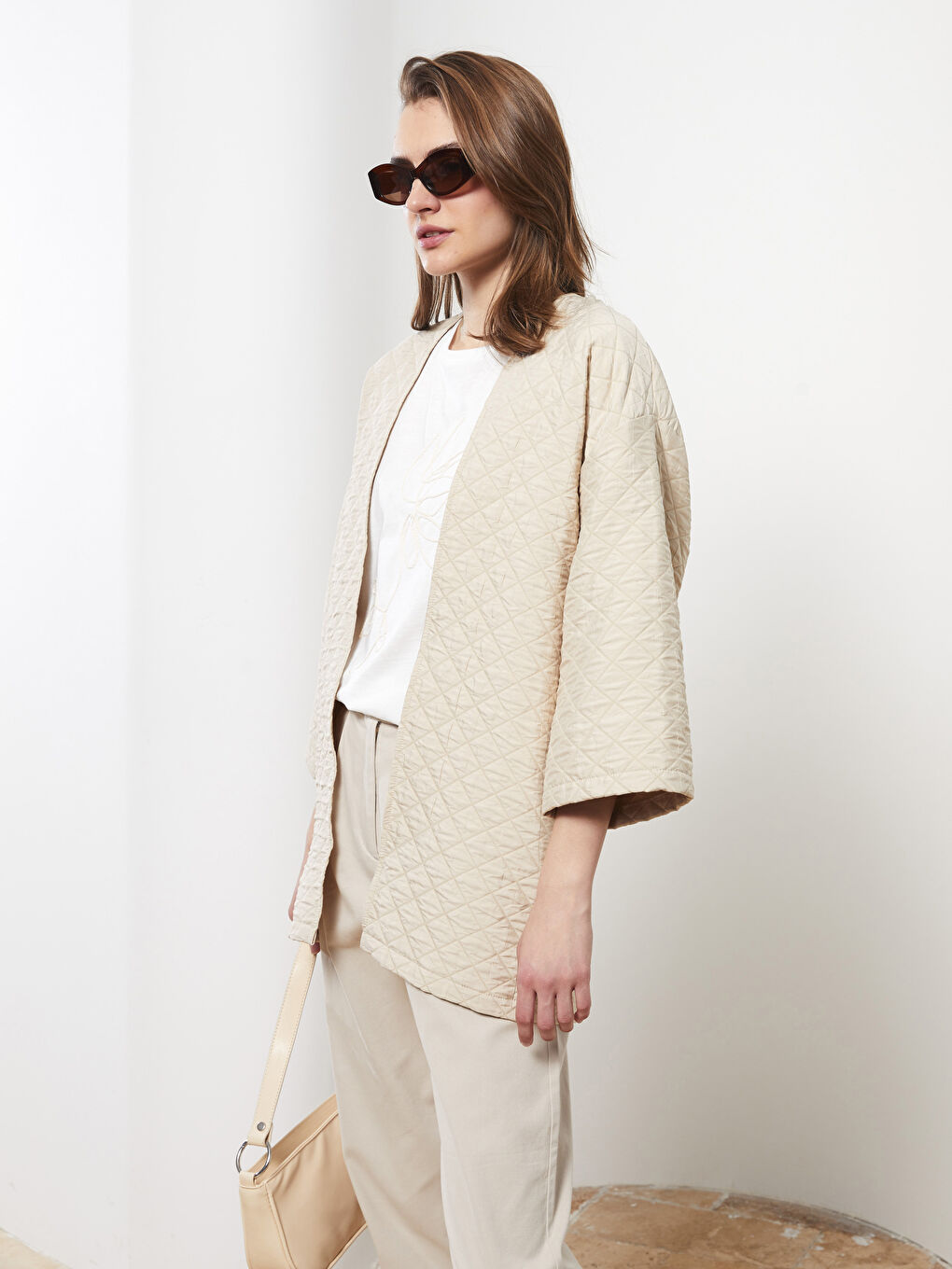 BEŽ Kimono Žena -S2I402Z8-G8H