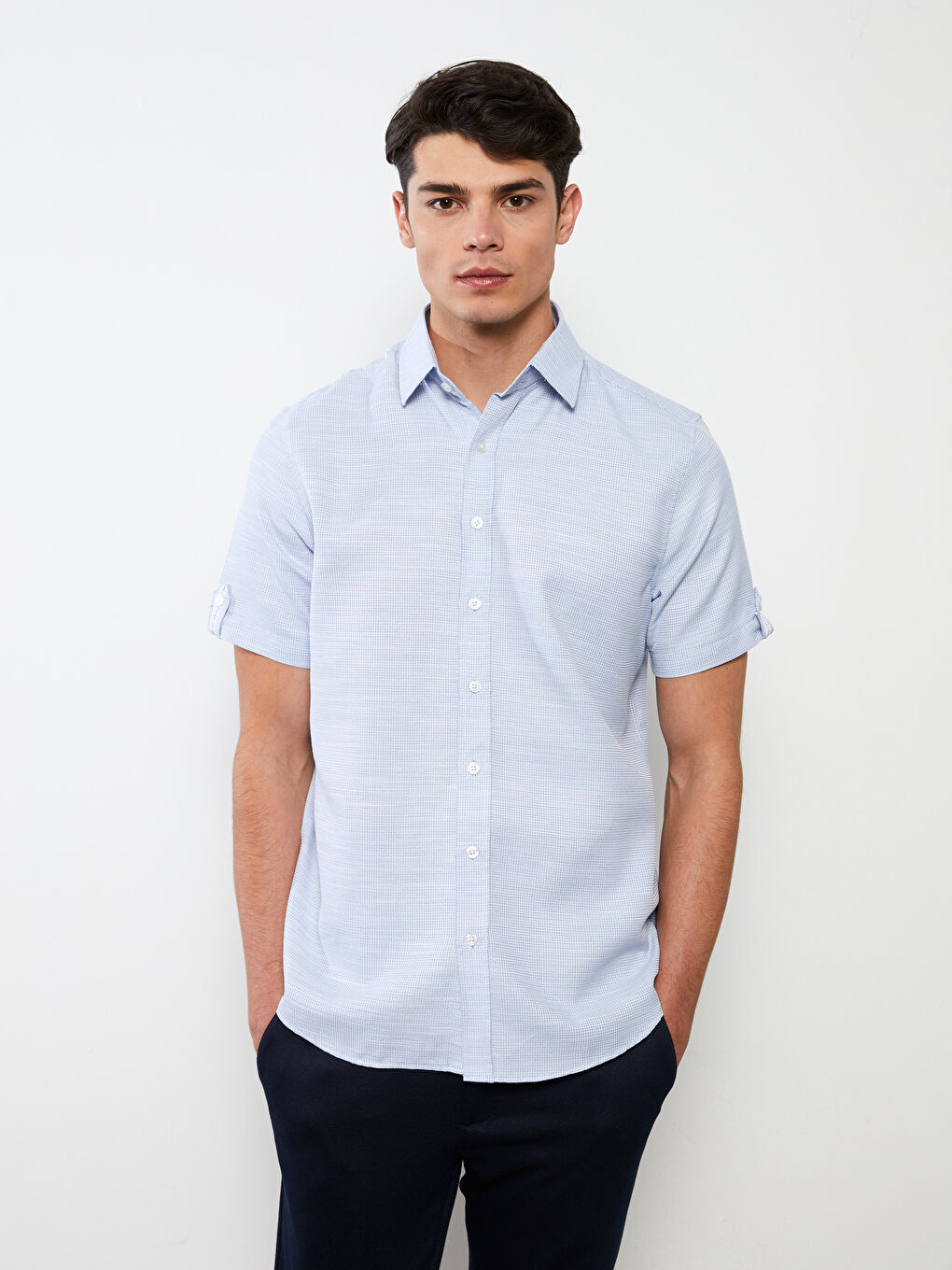 Mavi Regular Fit Kısa Kollu Erkek Gömlek-1