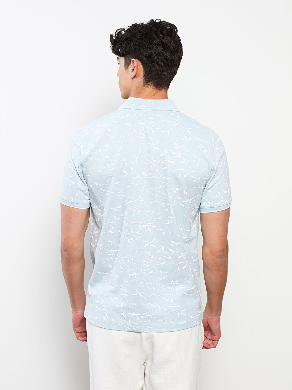 LCW Vision Polo-Kragen Kurzarm Gemustertes Piqué Herren-T-Shirt -S2I434Z8-LQQ