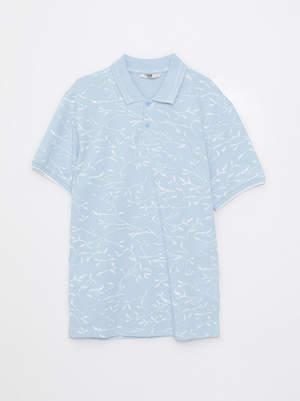 LCW Vision Polo-Kragen Kurzarm Gemustertes Piqué Herren-T-Shirt -S2I434Z8-LQQ