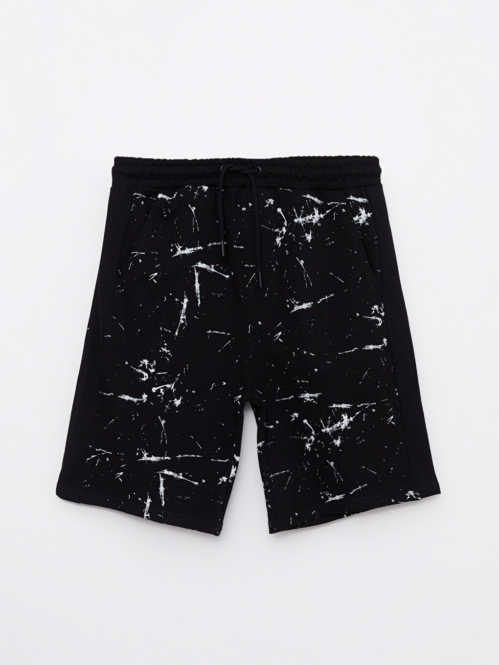 Siyah Standart Kalıp Erkek Şort-4