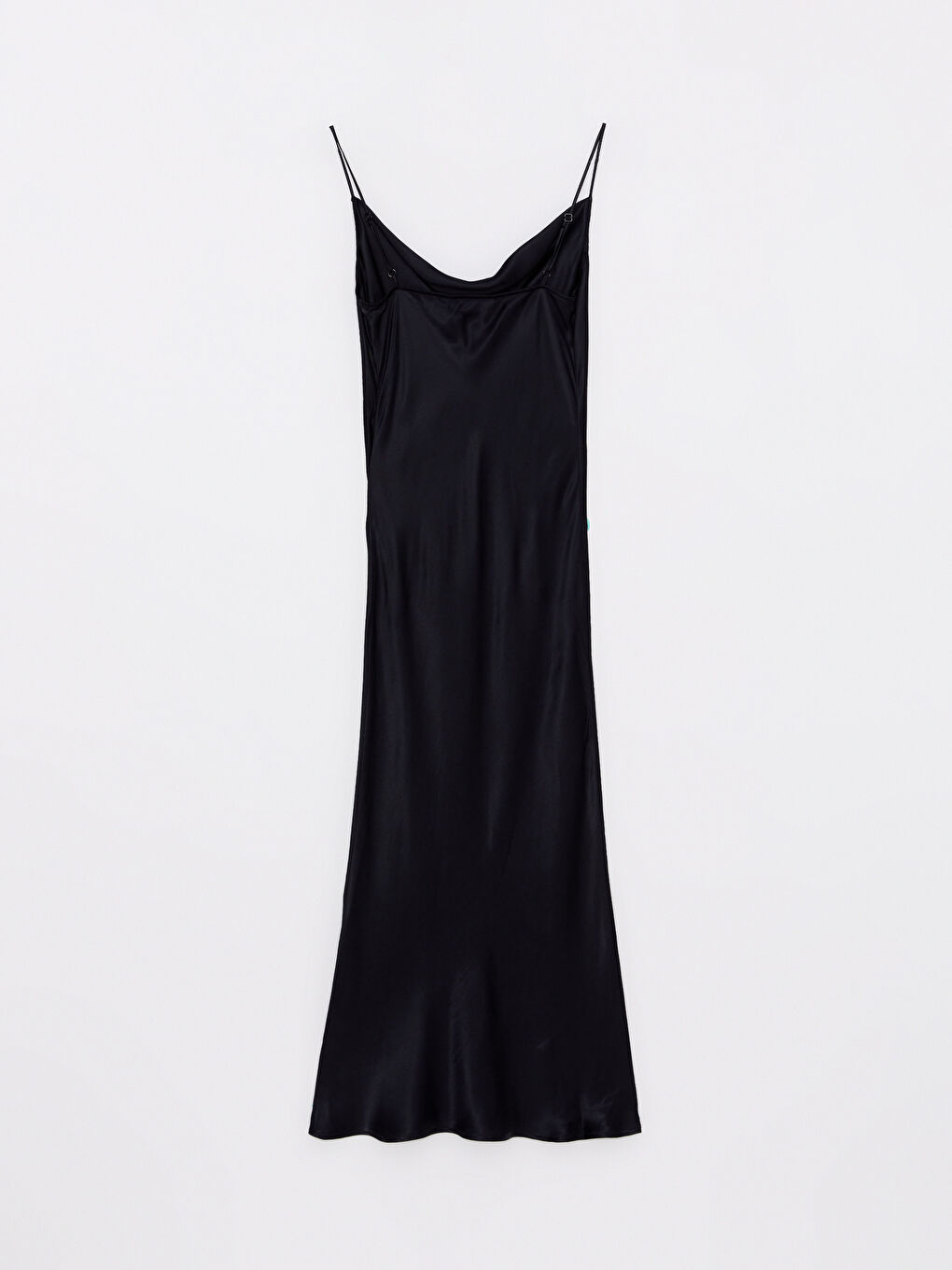 Flowy Collar Straight Strap Viscose Women's Dress-7