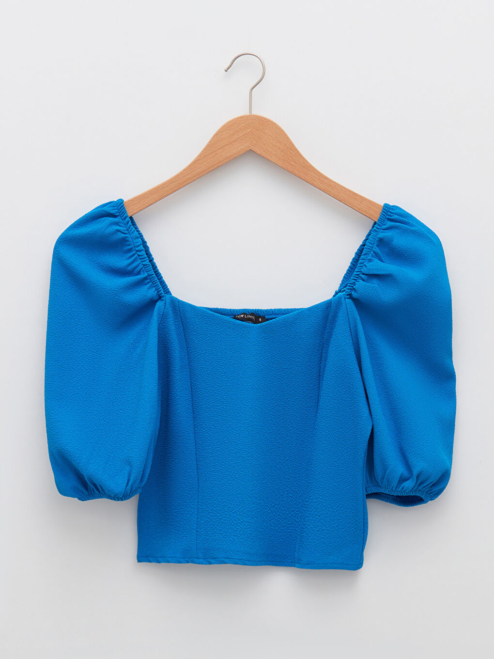 LCW Limited Sweetheart Neck Plain Short Sleeve Women's Blouse -S2I471Z8-H9U
