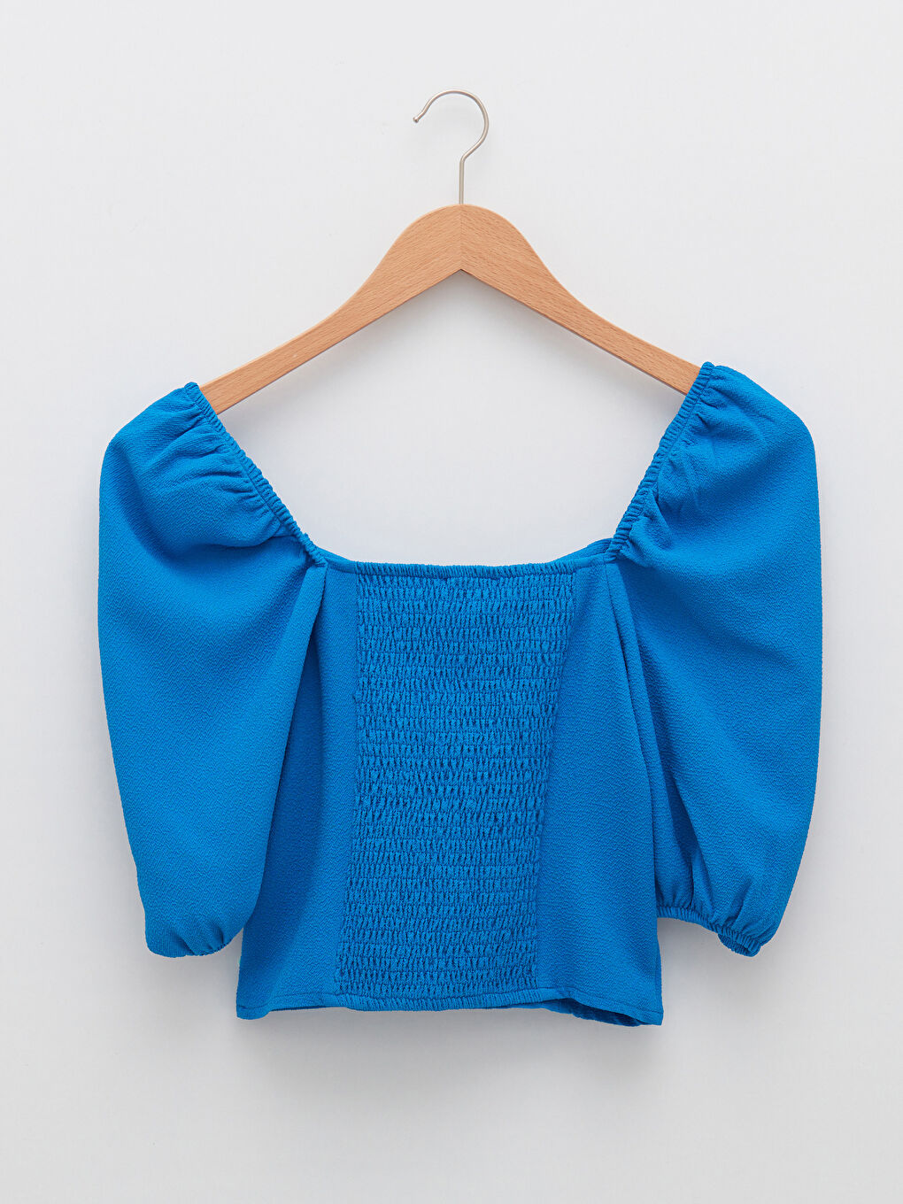 LCW Limited Sweetheart Neck Plain Short Sleeve Women's Blouse -S2I471Z8-H9U