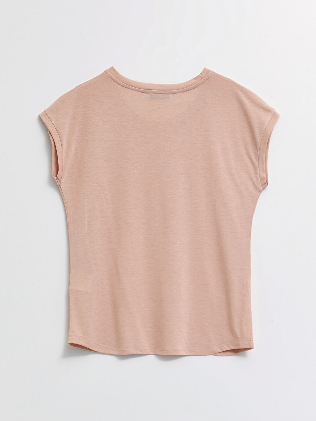 تيشيرت نسائي بأكمام قصيرة وياقة دائرية مطبوع-6