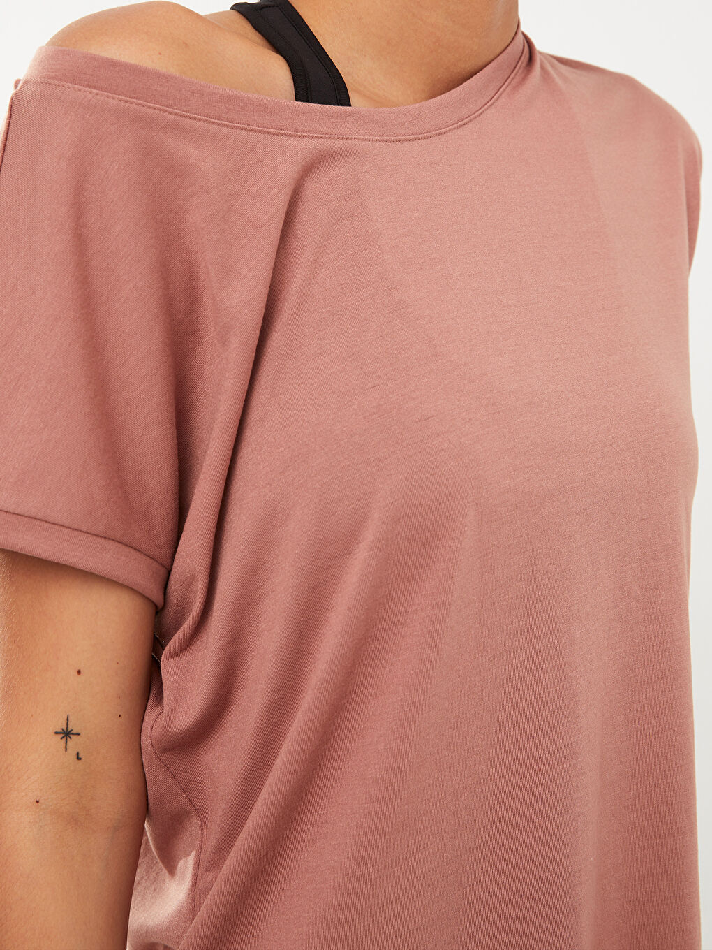 LCW SPORT Crew Neck Plain Short Sleeve Women's Sports T-Shirt -S2I490Z8-RG3