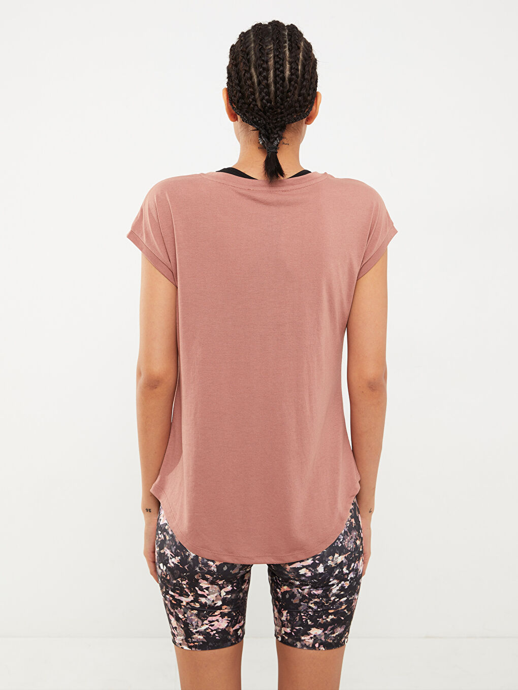 LCW SPORT Crew Neck Plain Short Sleeve Women's Sports T-Shirt -S2I490Z8-RG3