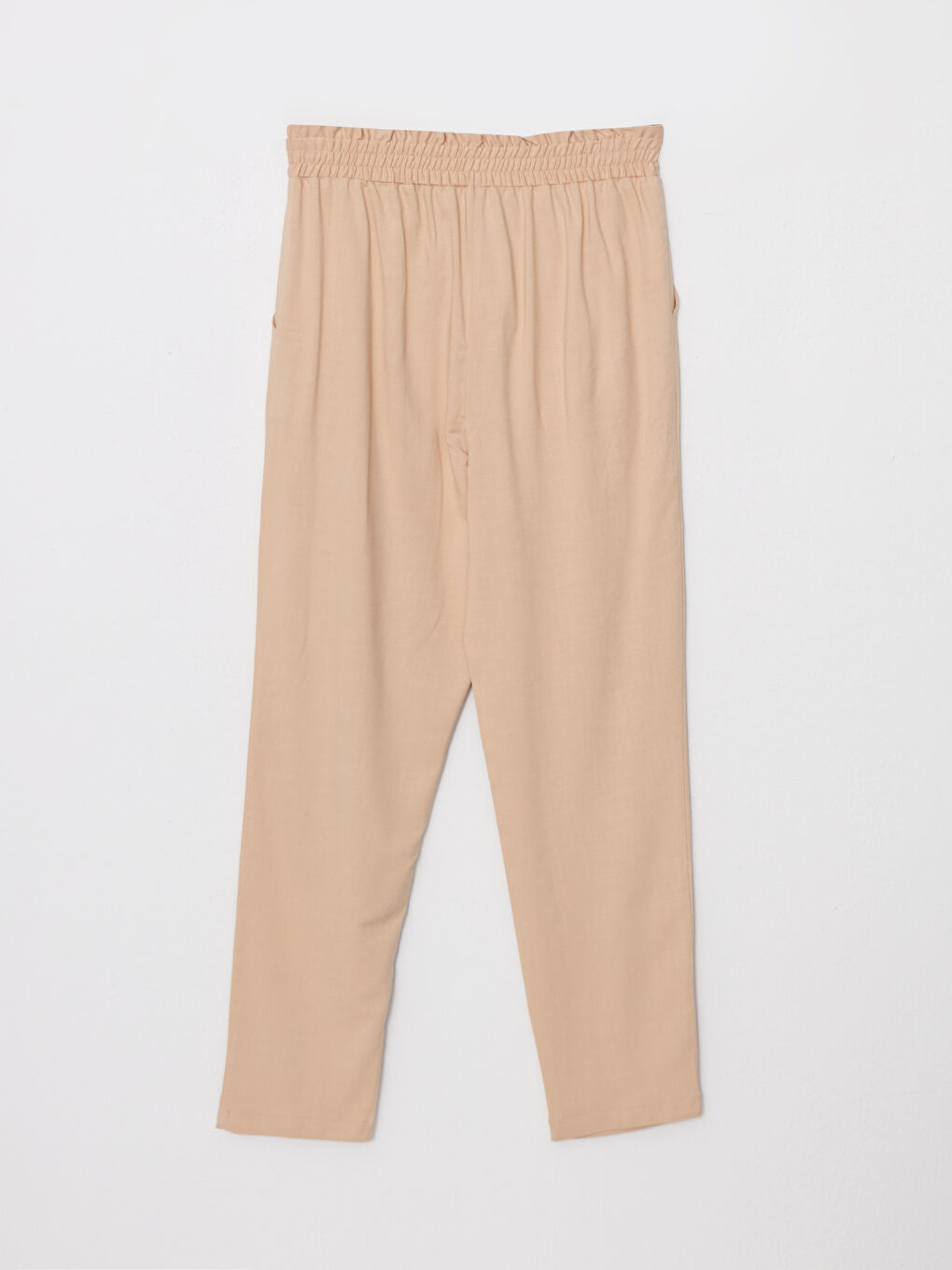 Women's Elastic Waist Relaxed Fit Regular Trousers -S2I550Z8-KNF