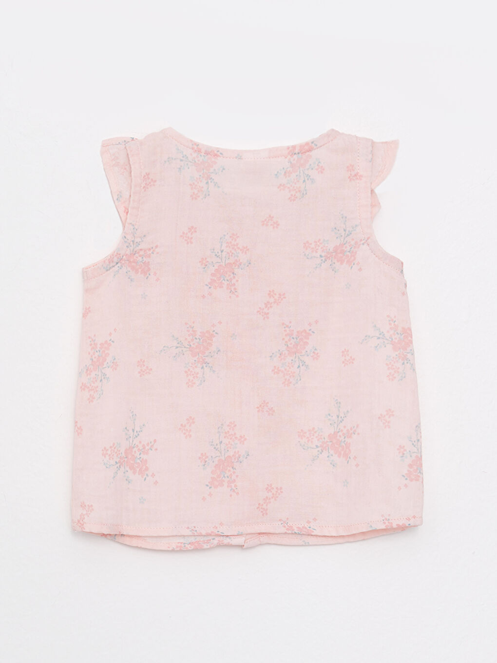 Crew Neck Printed Baby Girl Blouse and Shorts 2-Piece Set-5