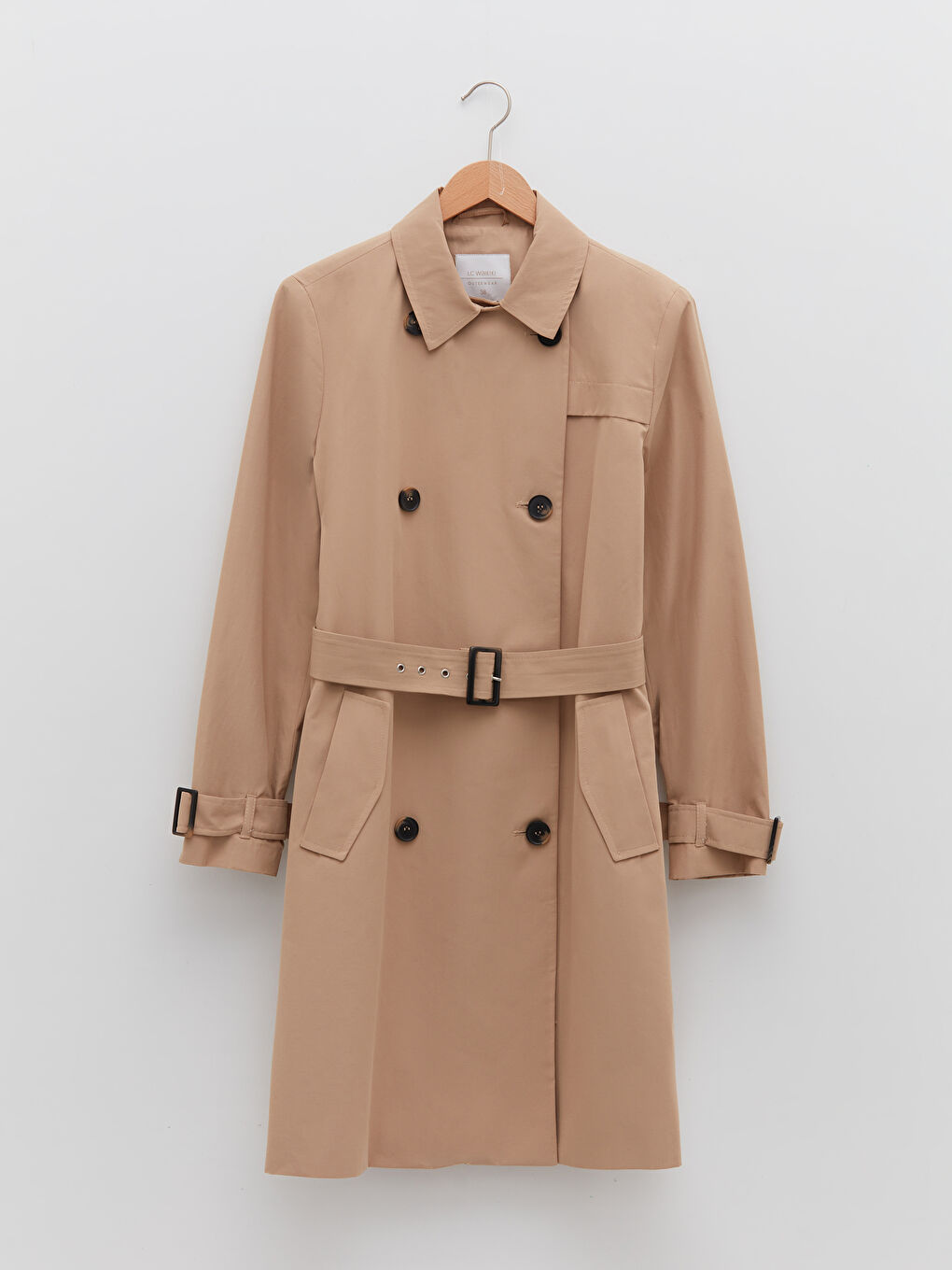 Jacket Collar Regular Long Sleeve Women's Trench Coat-6