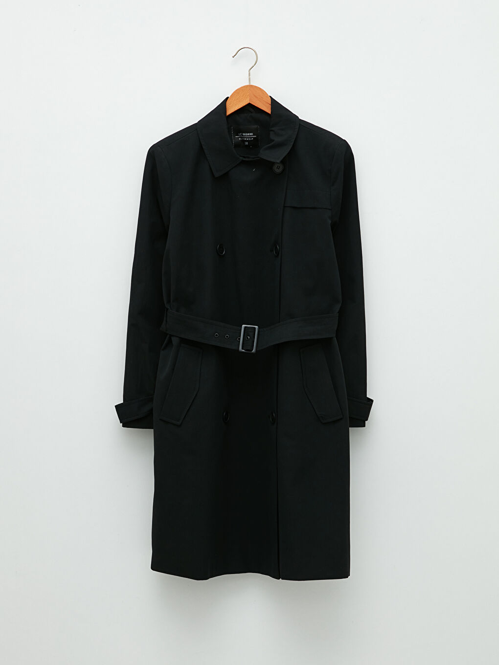 Jacket Collar Regular Long Sleeve Women's Trench Coat-13