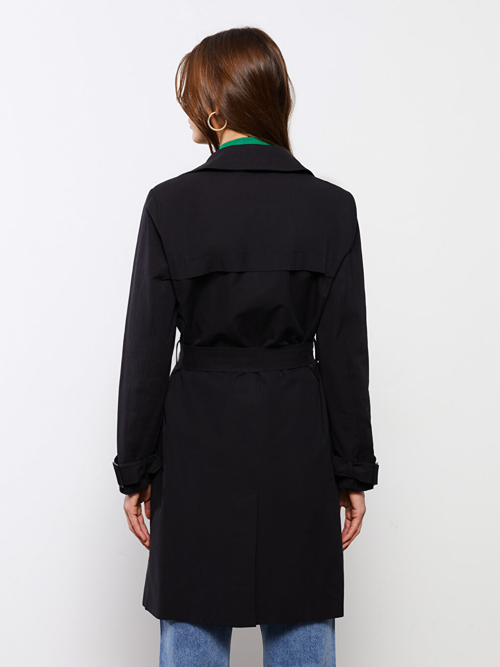 Jacket Collar Regular Long Sleeve Women's Trench Coat-10