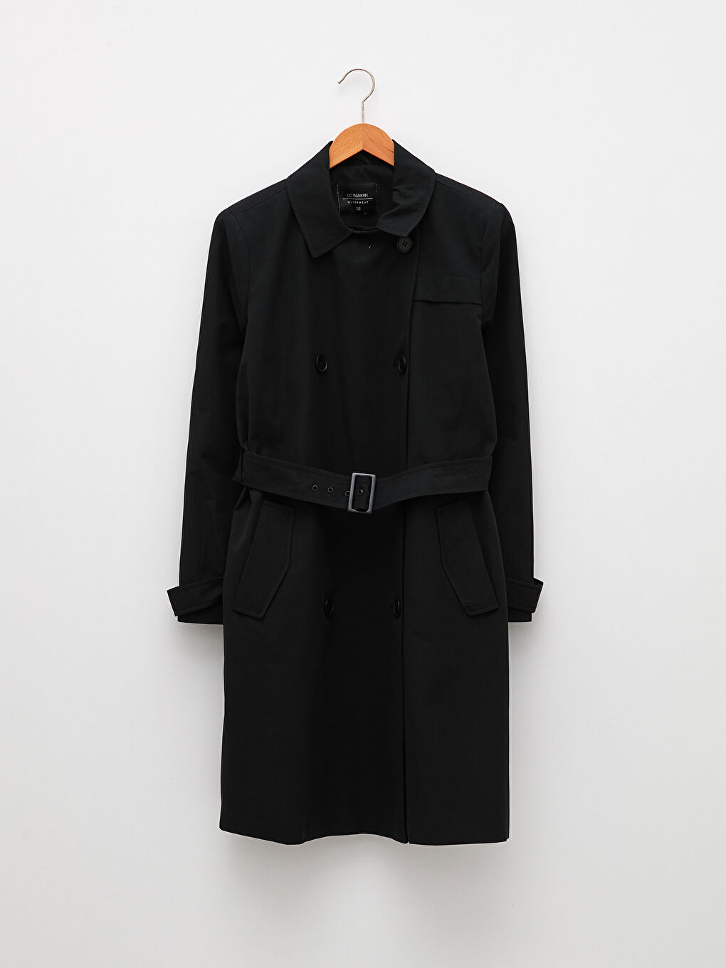 Jacket Collar Regular Long Sleeve Women's Trench Coat-12