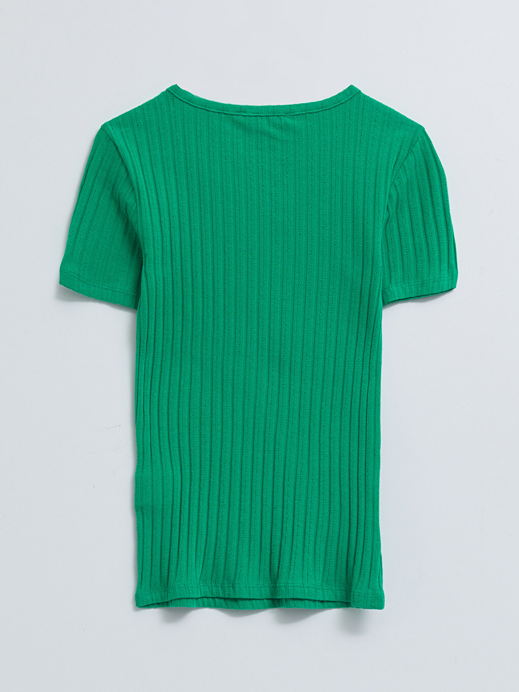 Crew Neck Plain Short Sleeve Women's T-shirt-5