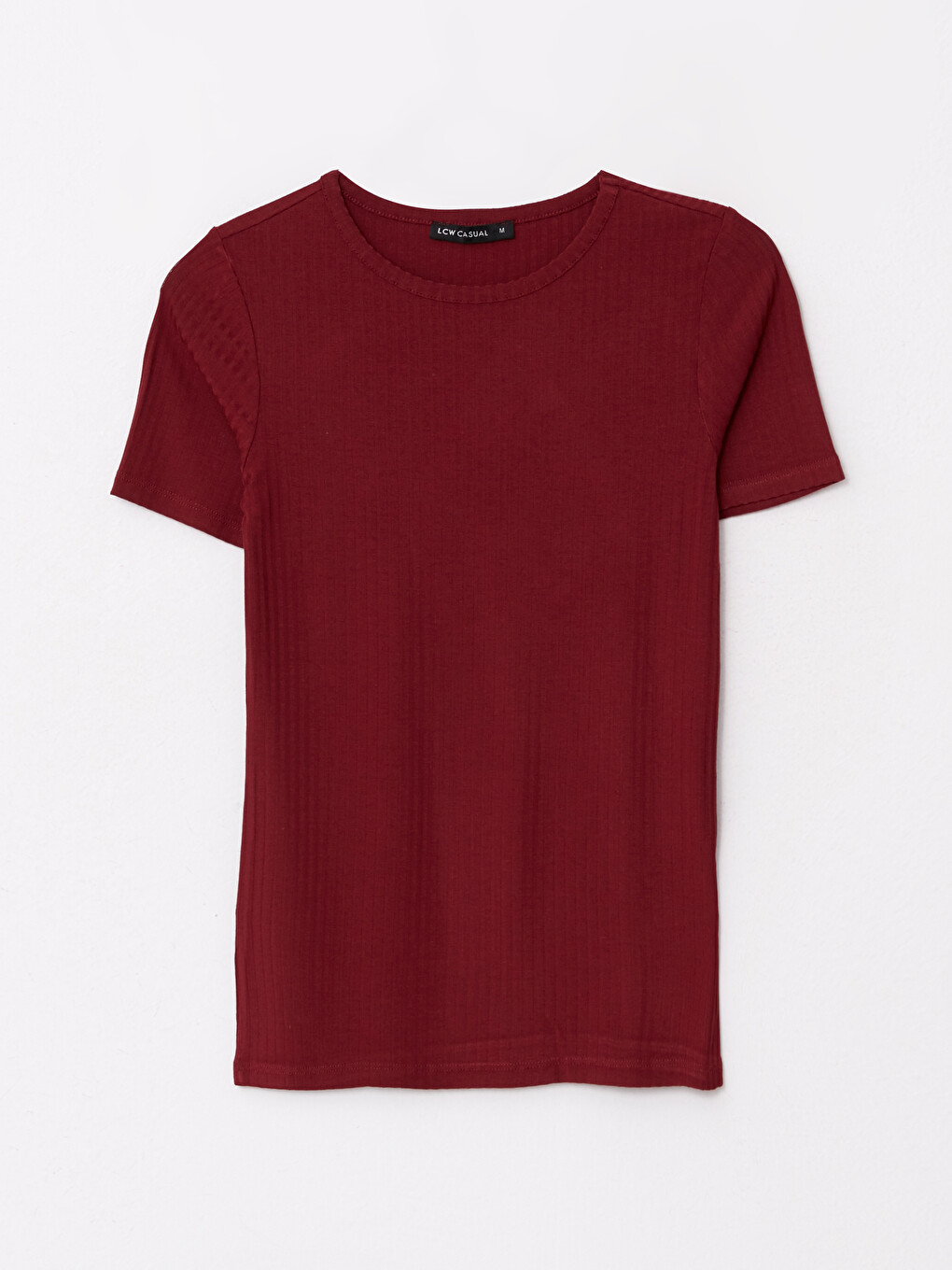 Crew Neck Straight Short Sleeve Cotton Women's T-shirt-5