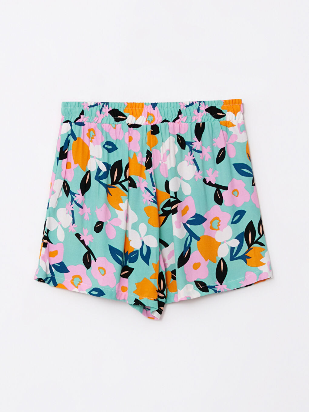 شورت للسيدات مريح بخصر مطاطي ومطبوع من الفيسكوز-6