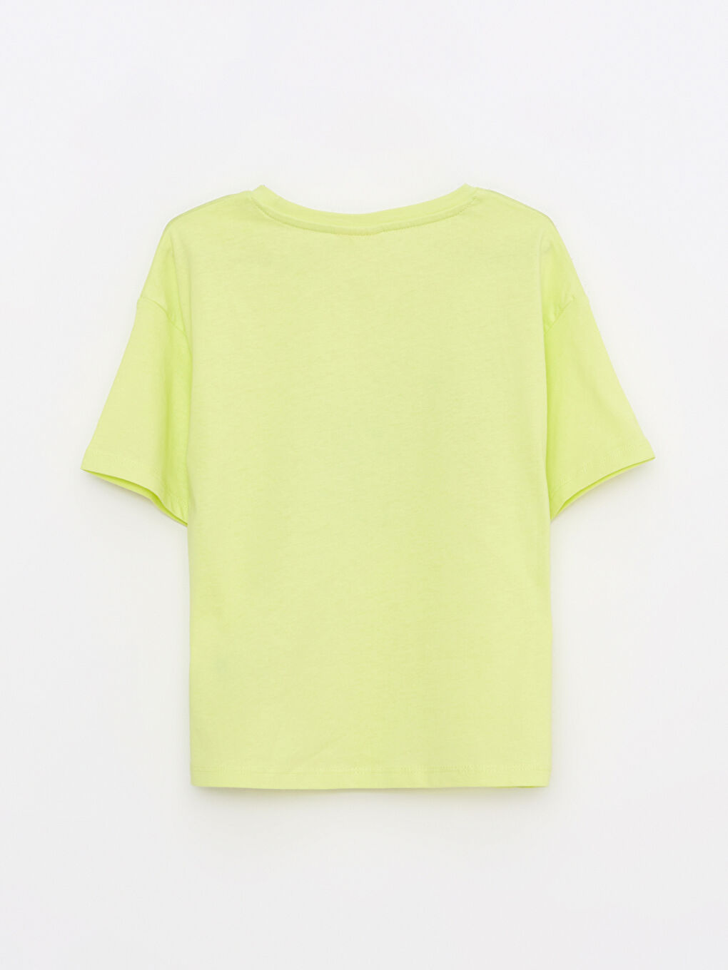 Хлопковая футболка с короткими рукавами, с круглым вырезом и принтом для девочек-1