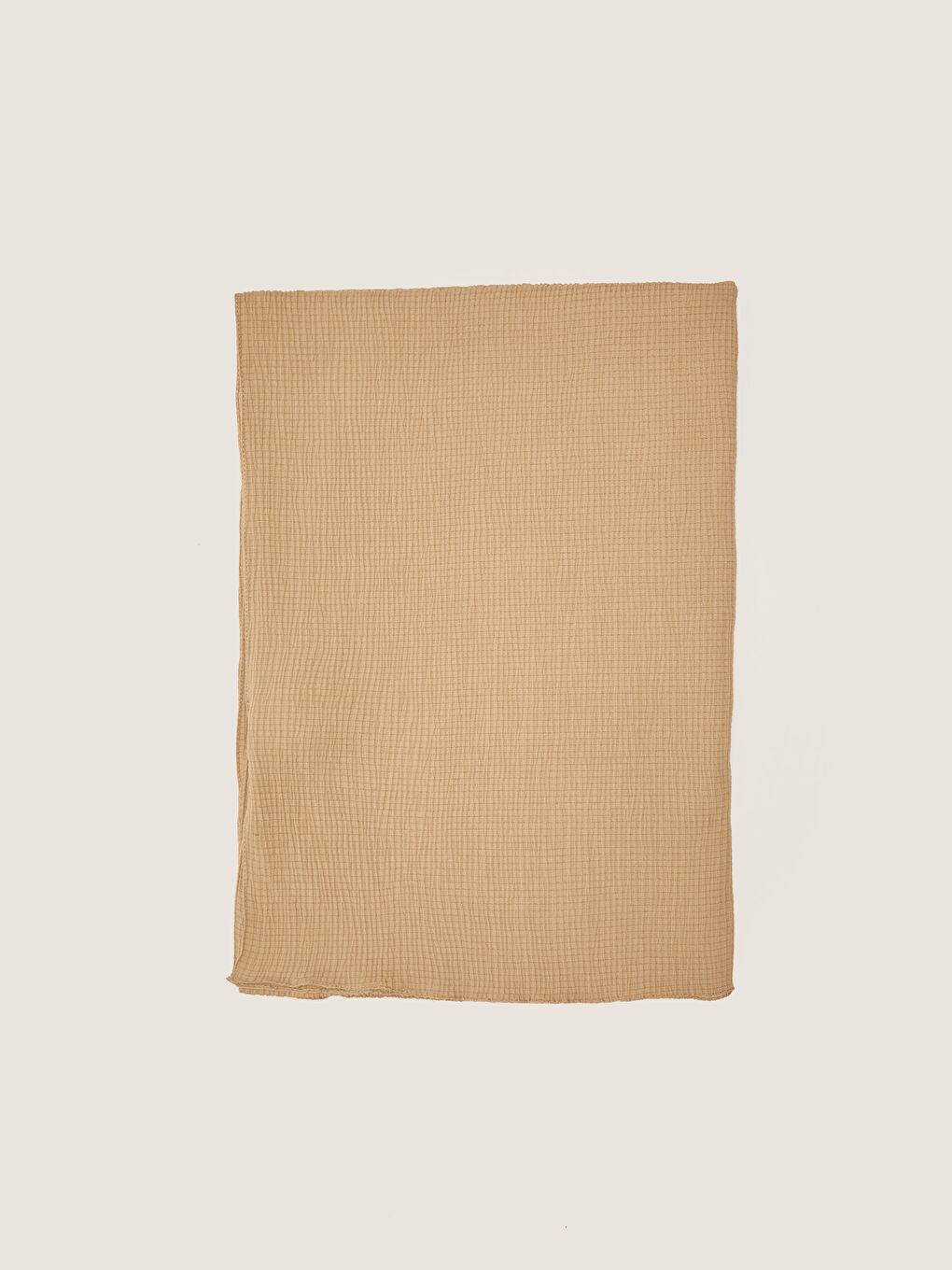 Ekru Kadın Düz  Şal-4