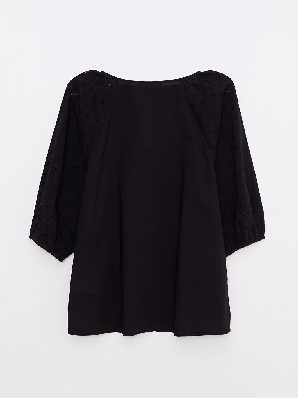 Boat Neck Embroidered Poplin Women's Blouse -S2I692Z8-CVL