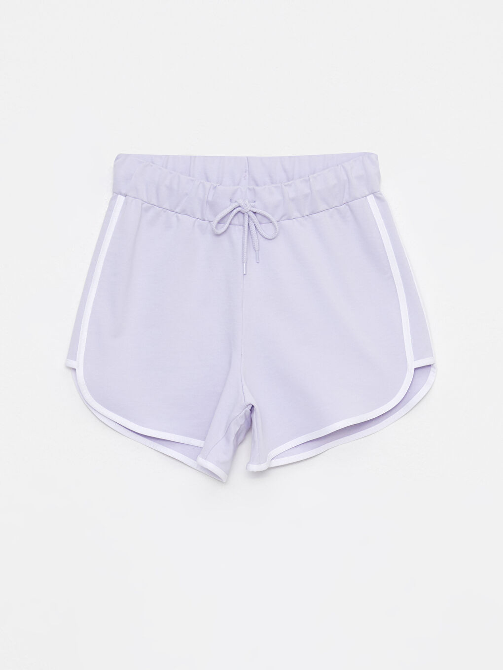 Women's Elasticated Waist Plain Shorts-5