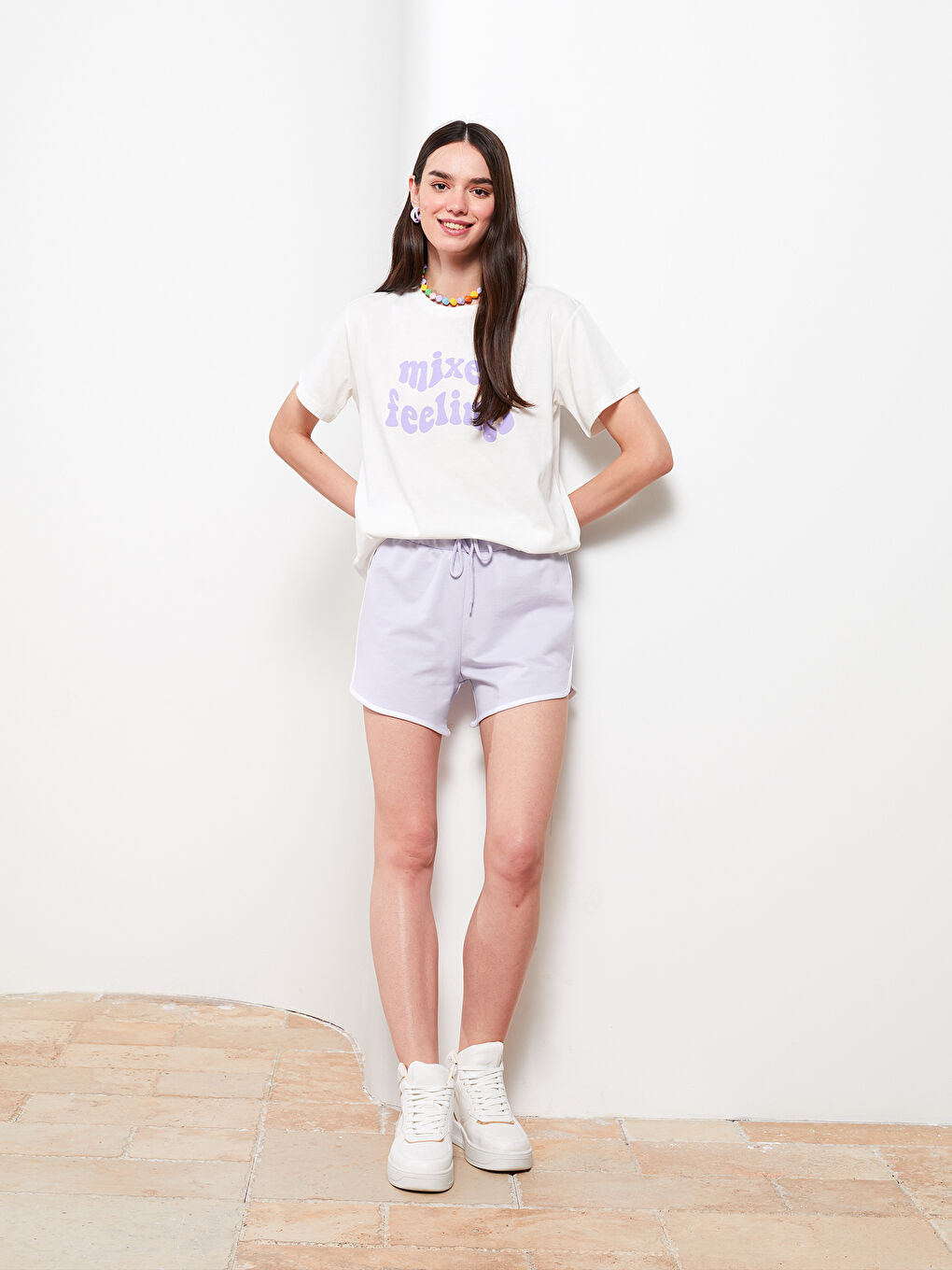 Women's Elasticated Waist Plain Shorts