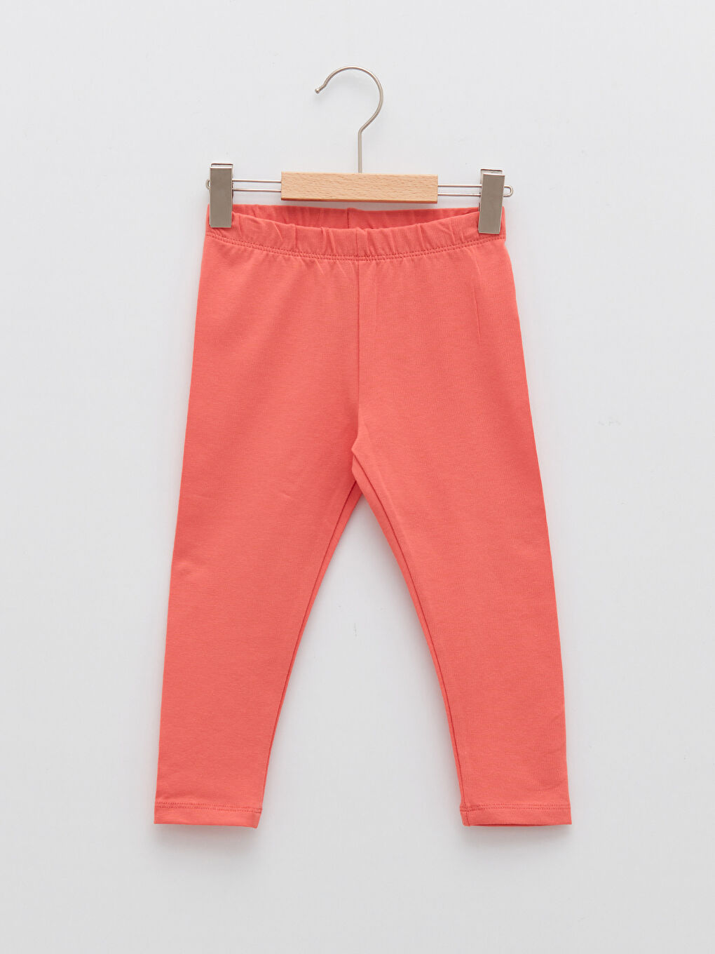 Elastic Waist Basic Cotton Baby Girl Leggings 2 Pieces-1