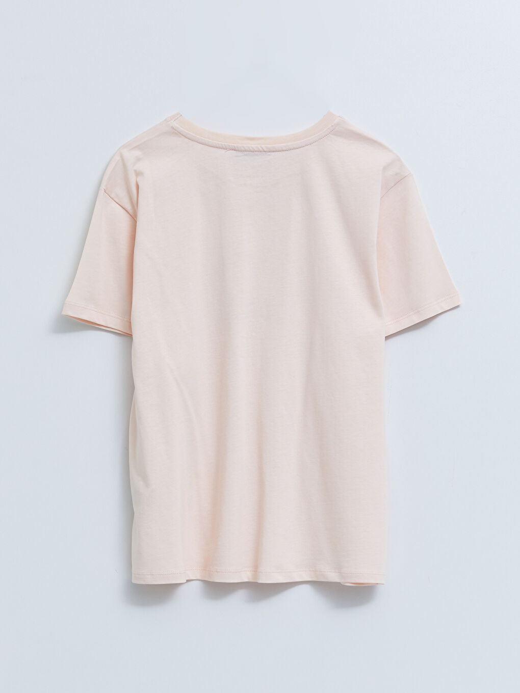 Crew Neck Printed Short Sleeve Cotton Women's T-shirt-6