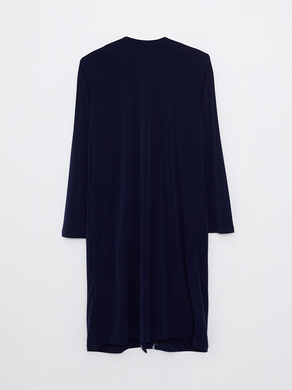 Lacivert V Yaka Düz Uzun Kollu Kadın Hırka-6