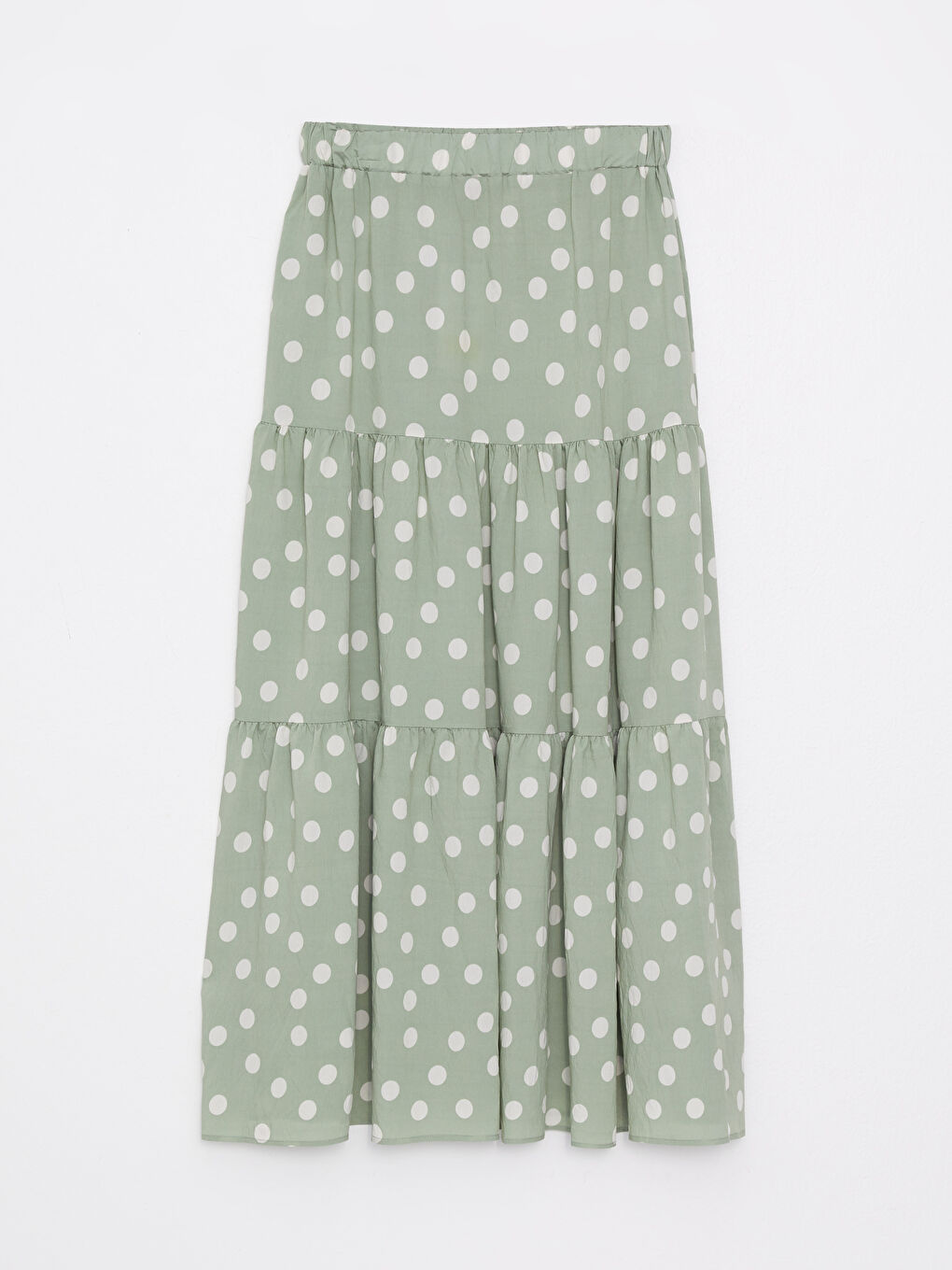 Women's Polka Dot Skirt with Elastic Waist-5
