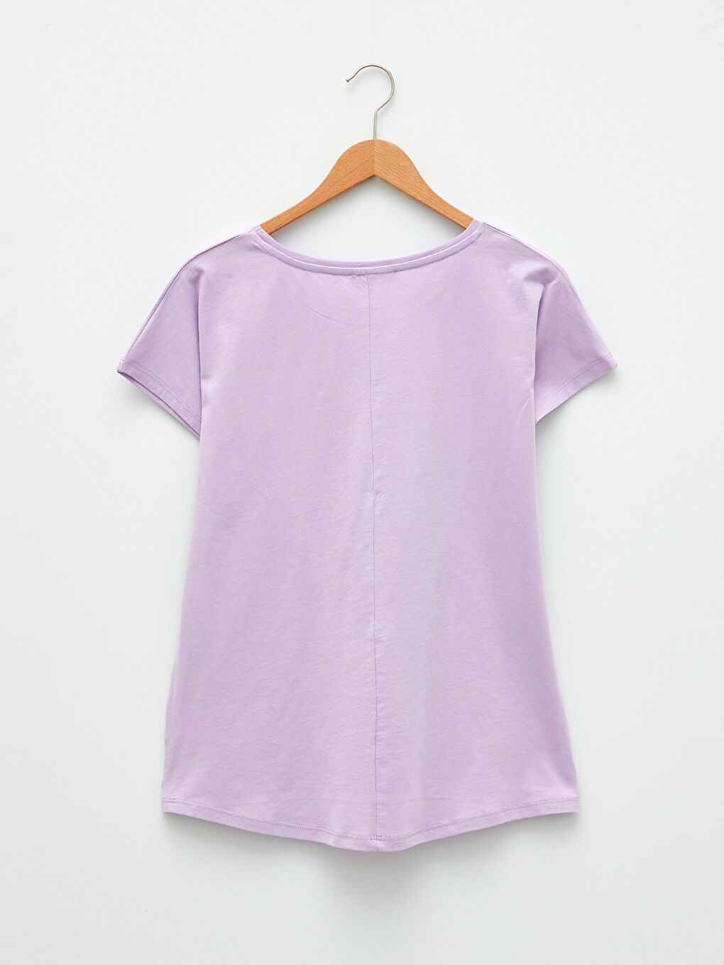 Crew Neck Printed Short Sleeve Cotton Women's T-shirt-6