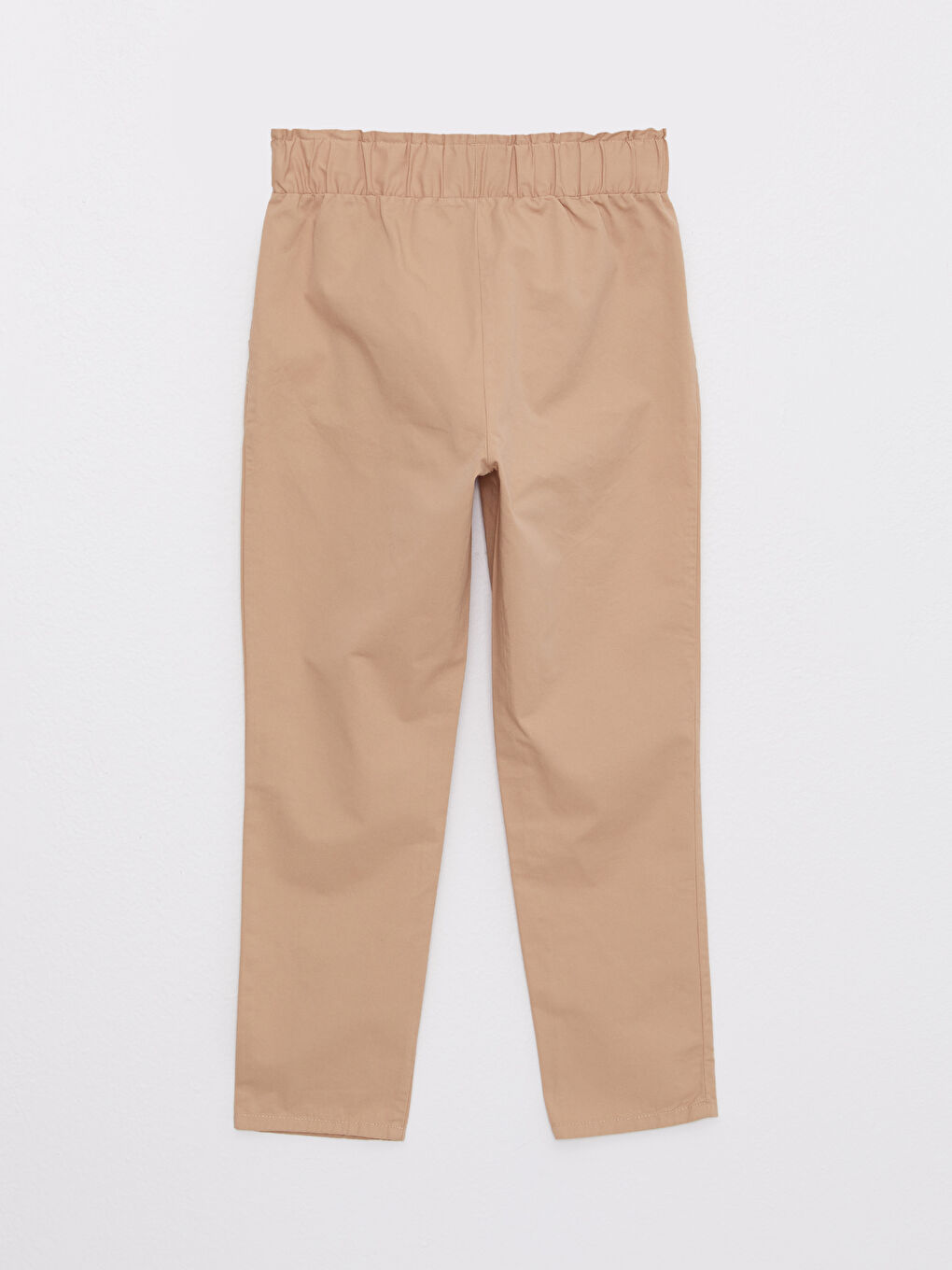 LCW Modest Elastic Waist Comfortable Fit Straight Pocket Detailed Gabardine Women's Trousers -S2I845Z8-S5M