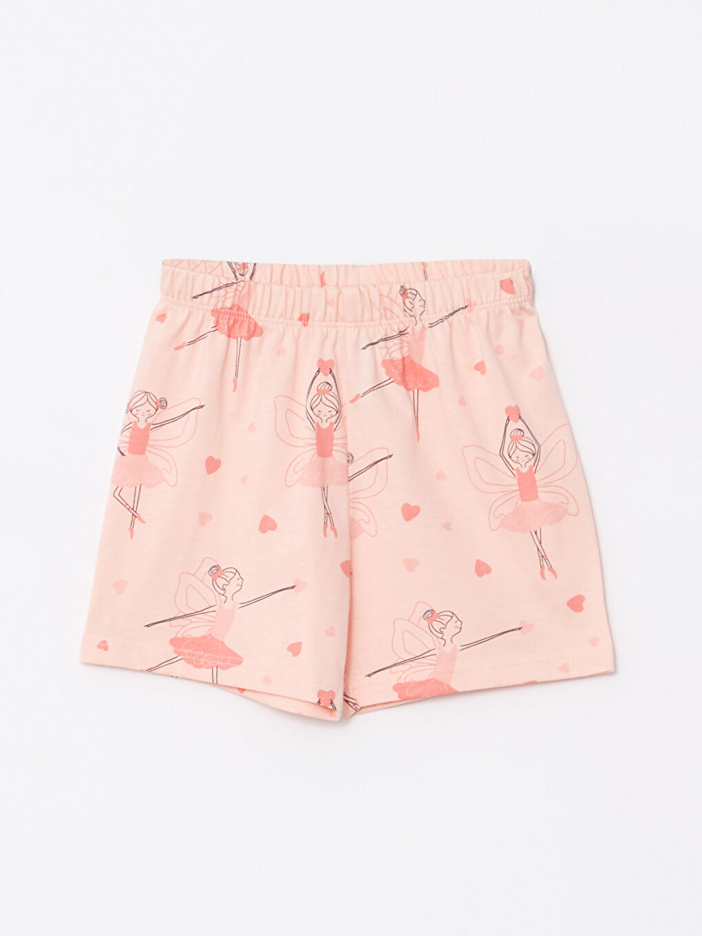 Polo Collar Short Sleeve Printed Baby Girl Pajamas Set-2