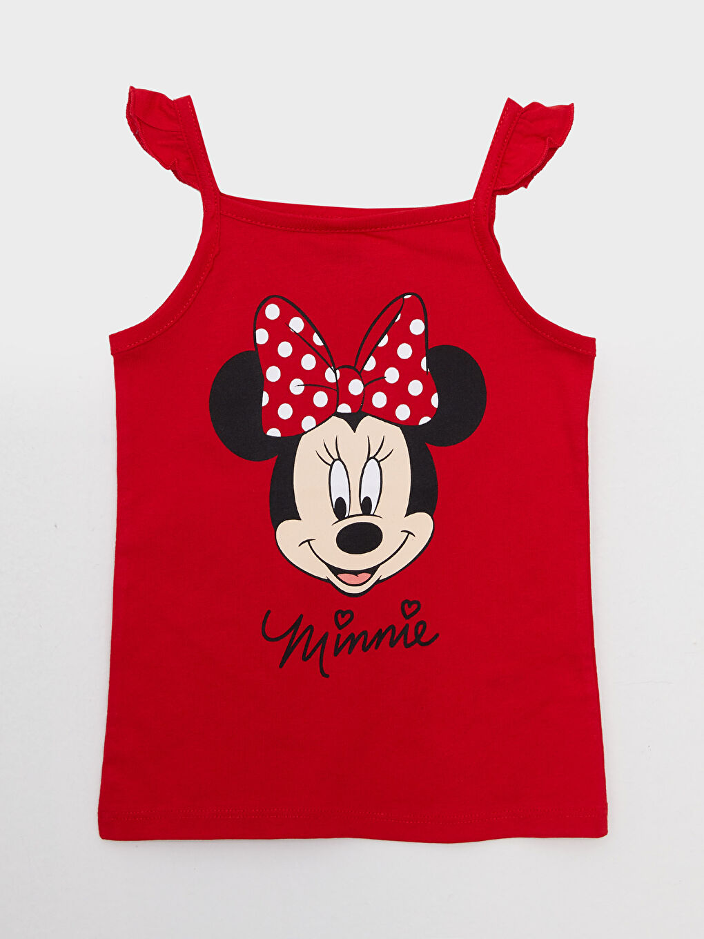 طقم بيجامة بناتي قطن مطبوع ميني ماوس للأطفال ٢ قطعة-1