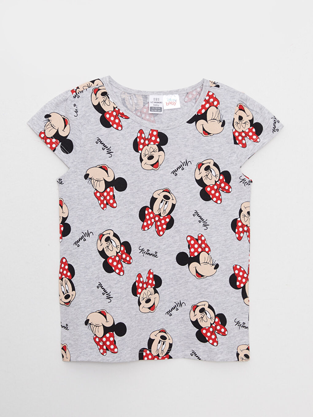طقم بيجامة بناتي قطن مطبوع ميني ماوس للأطفال ٢ قطعة-2