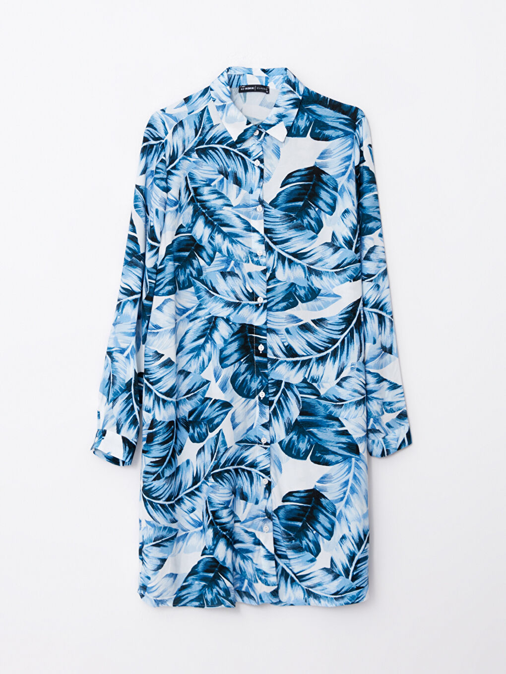 Patterned Long Sleeve Viscose Women's Shirt Tunic -S2I874Z8-LQK
