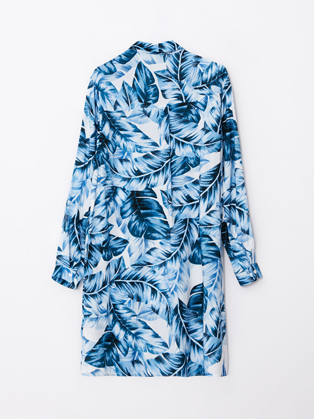 Patterned Long Sleeve Viscose Women's Shirt Tunic -S2I874Z8-LQK