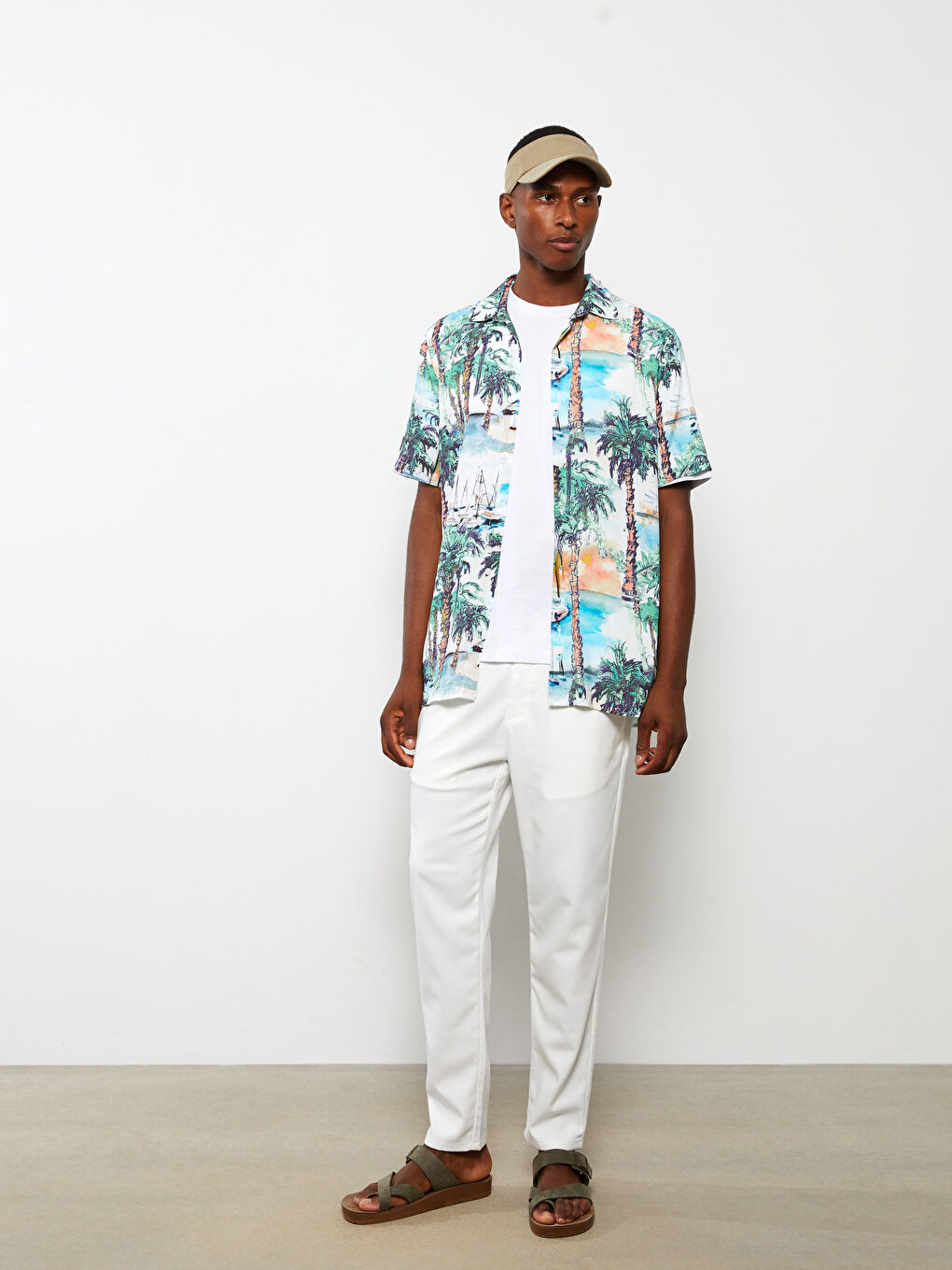 XSIDE Regular Fit Short Sleeve Patterned Poplin Men's Shirt -S2I876Z8-F9C