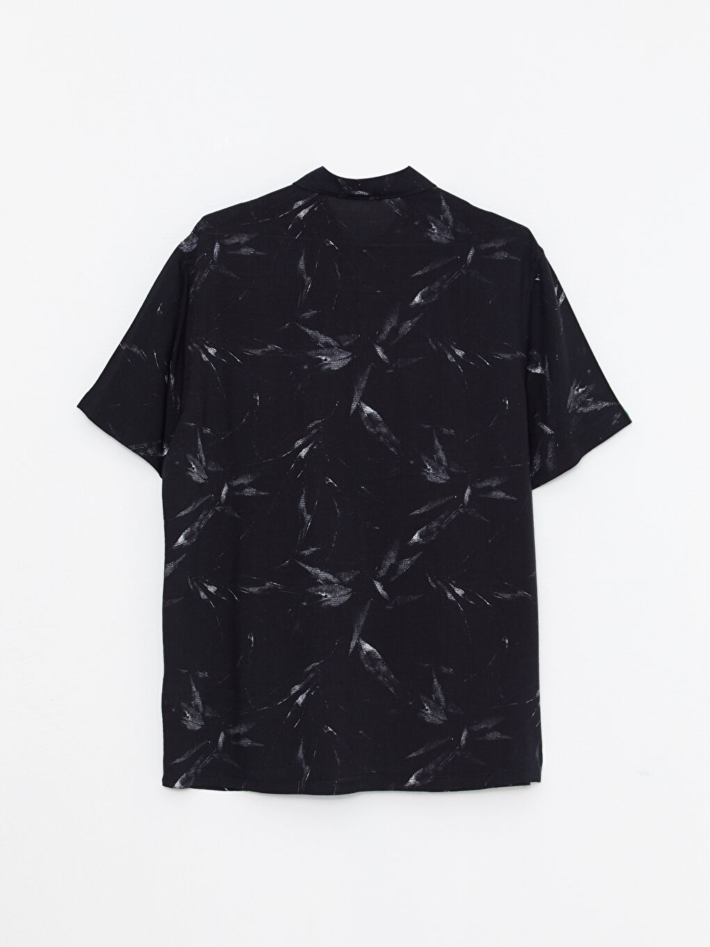 Regular Fit Short Sleeve Patterned Poplin Men's Shirt -S2I877Z8-LQJ