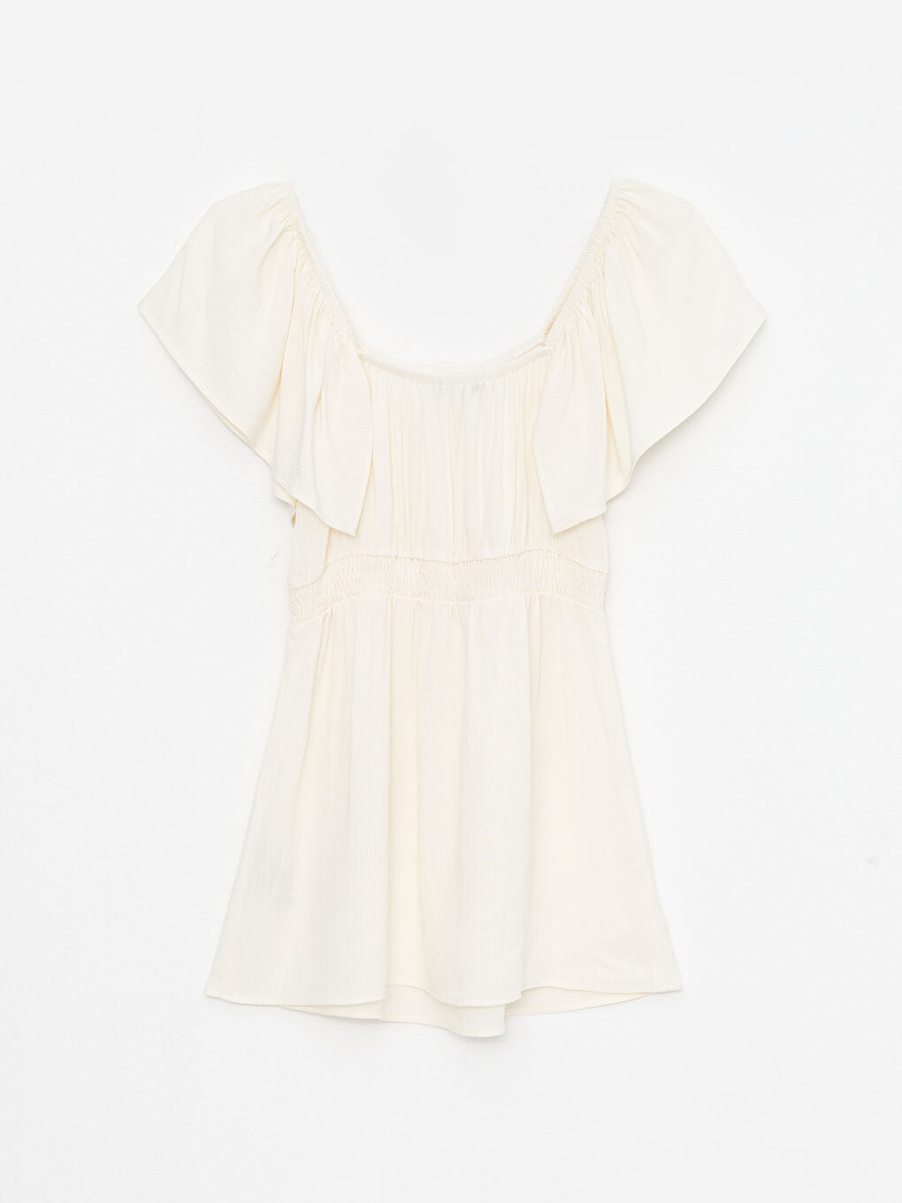 Square Neck Straight Short Sleeve Viscose Maternity Blouse -S2I902Z8-FES