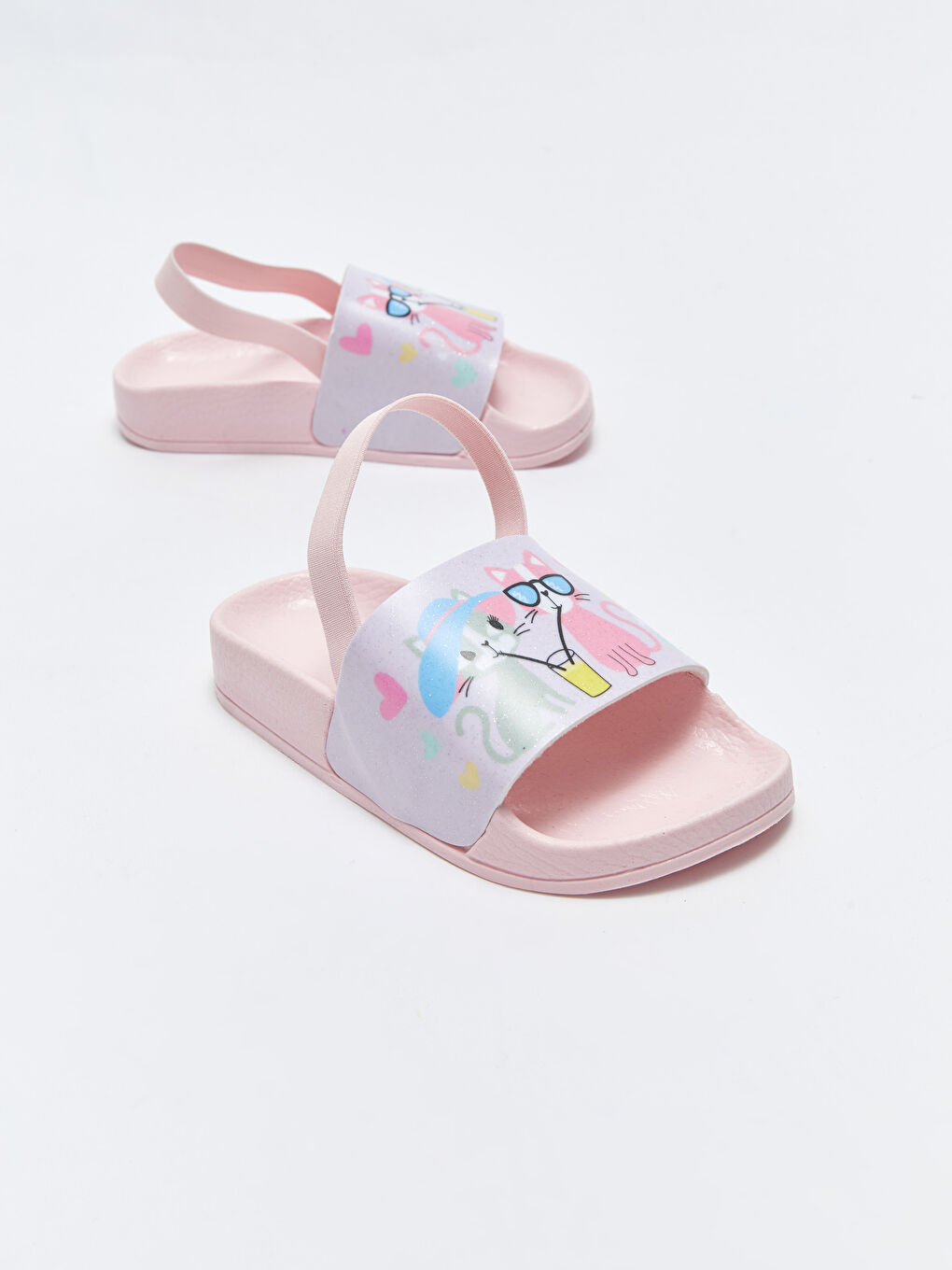 ნაბეჭდი ელასტიური ჩვილის გოგონას პლაჟის ჩუსტები-2