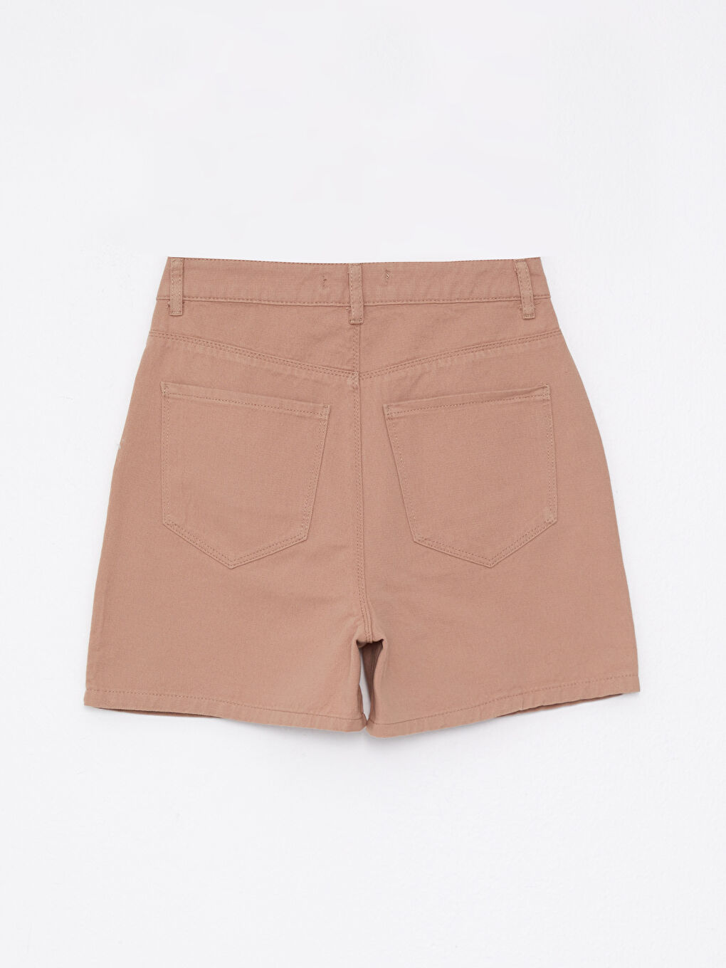 Standard Fit Plain Pocket Detailed Gabardine Women's Shorts -S2I916Z8-GCM