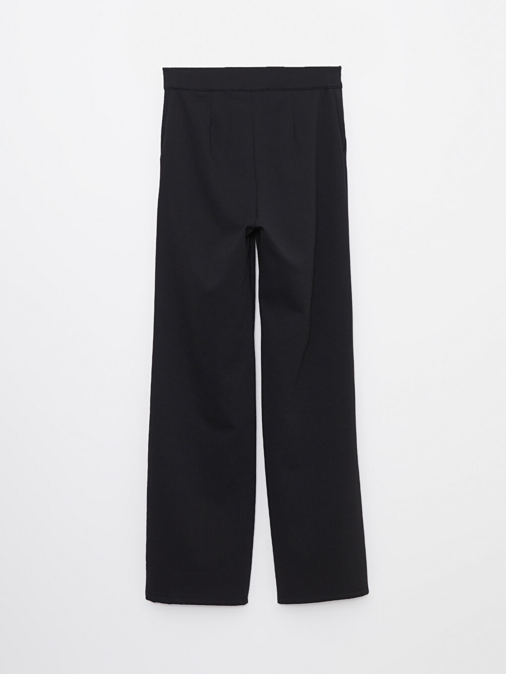 Siyah Rahat Kalıp Düz Cep Detaylı Kadın Pantolon-6