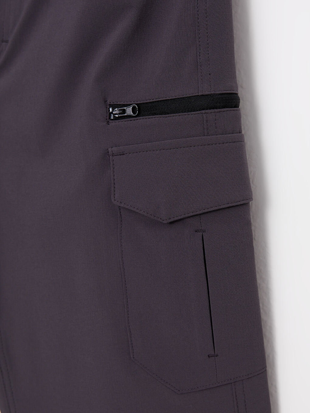 Gri Standart Kalıp Erkek Bermuda Şort-6