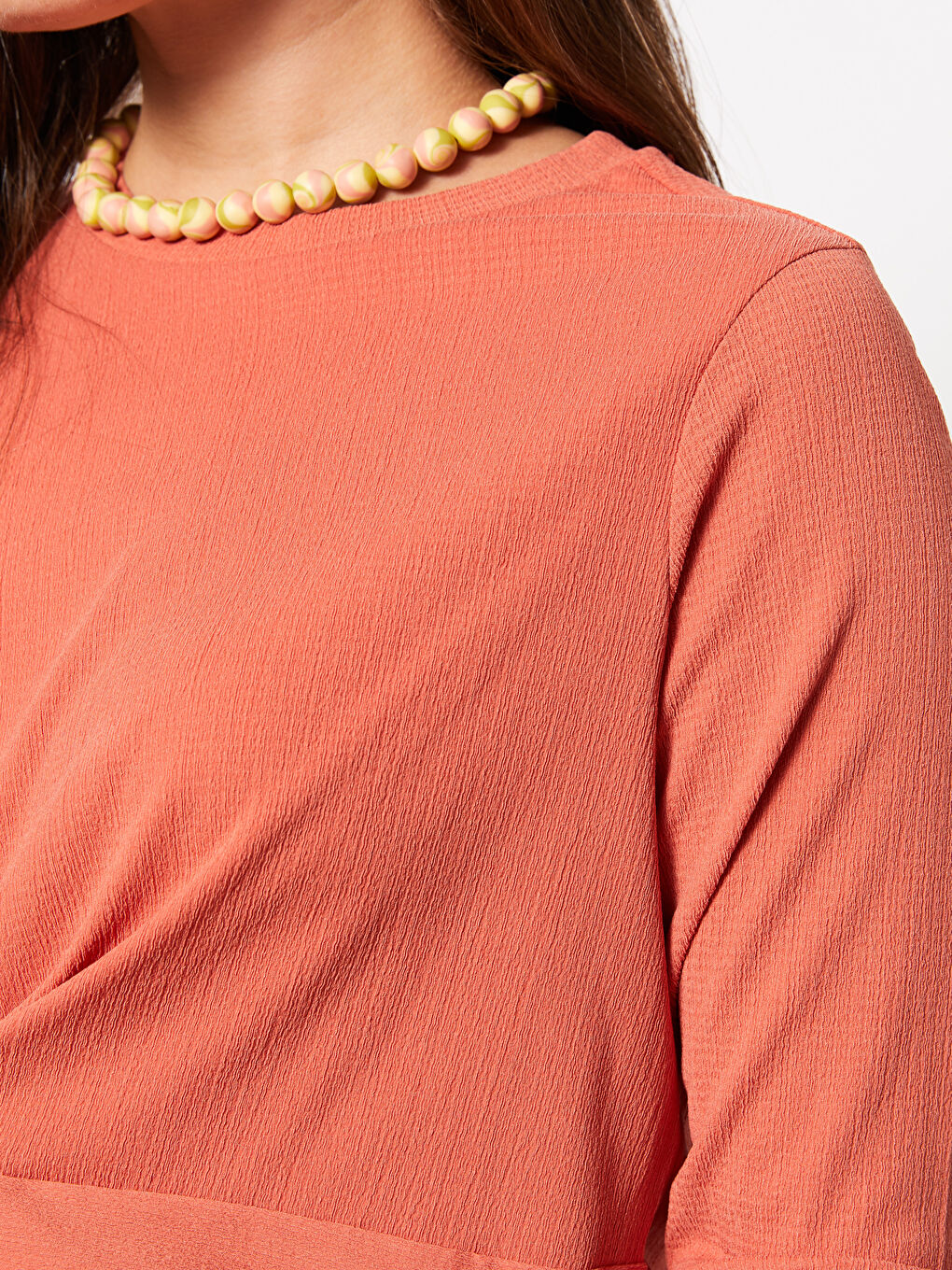 Crew Neck Regular Long Sleeve Maternity Tunic-3