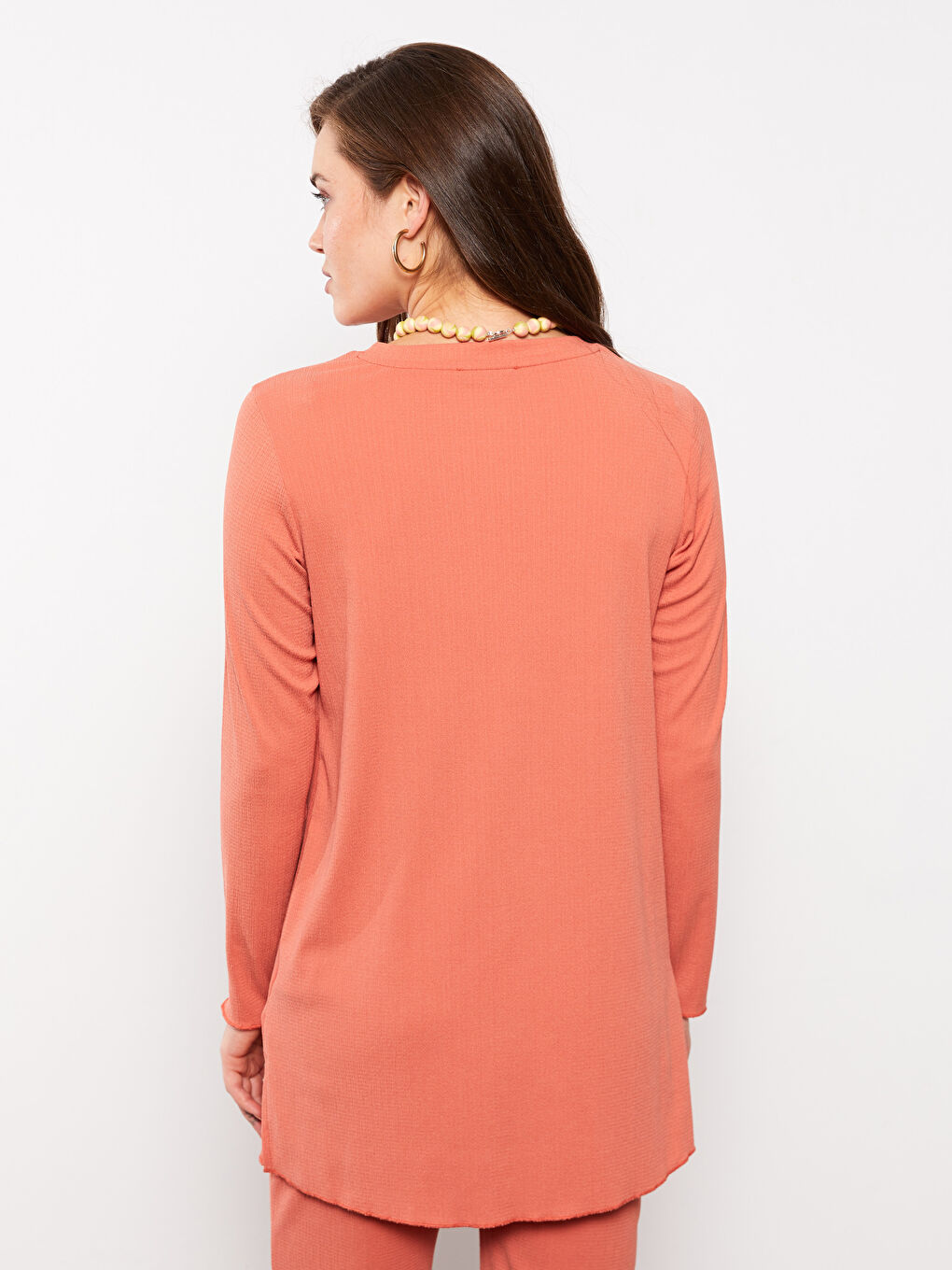 Crew Neck Regular Long Sleeve Maternity Tunic-4