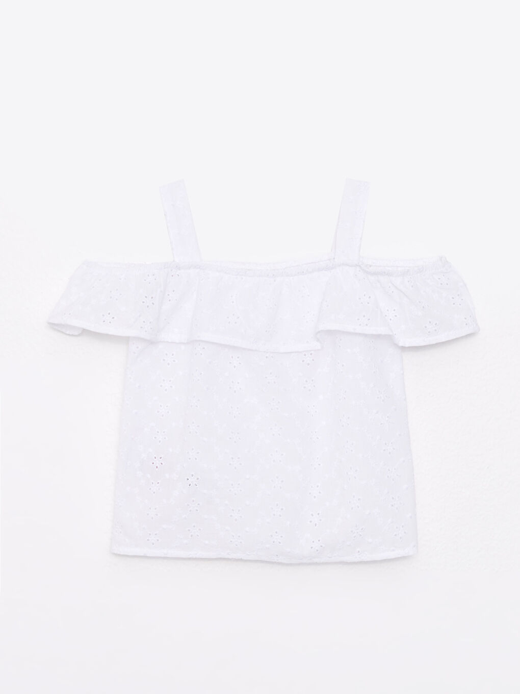 LCW baby Quadratischer Kragen Schulterfreie Baby Mädchen Popeline Bluse -S2I989Z1-E5X