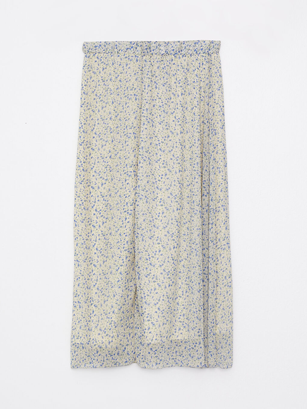 Elastic Waist Patterned Chiffon Women's Ruffle Skirt-6