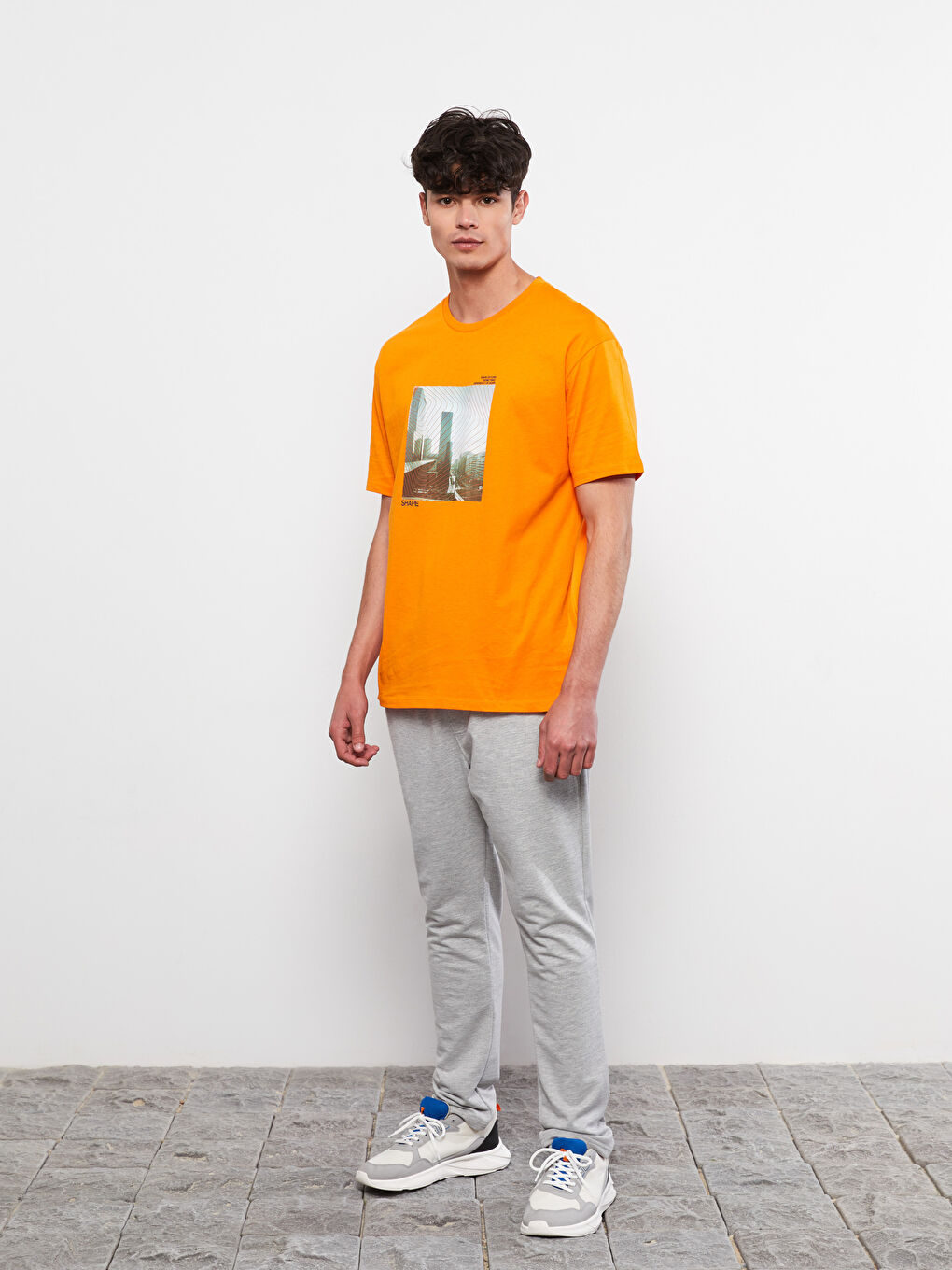 Gri Standart Kalıp Erkek Eşofman Altı-1