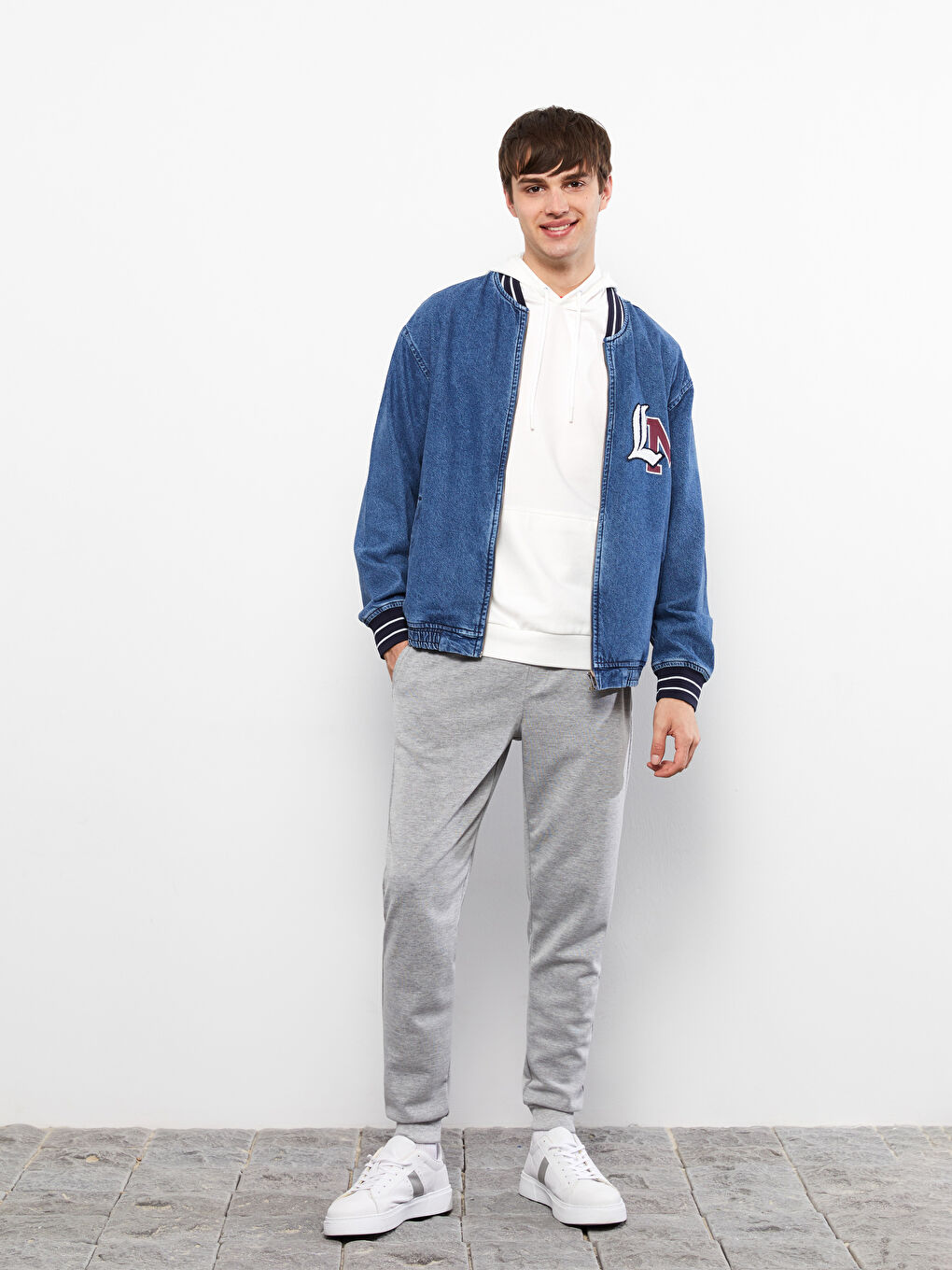 Gri Standart Kalıp Erkek Eşofman Altı-1